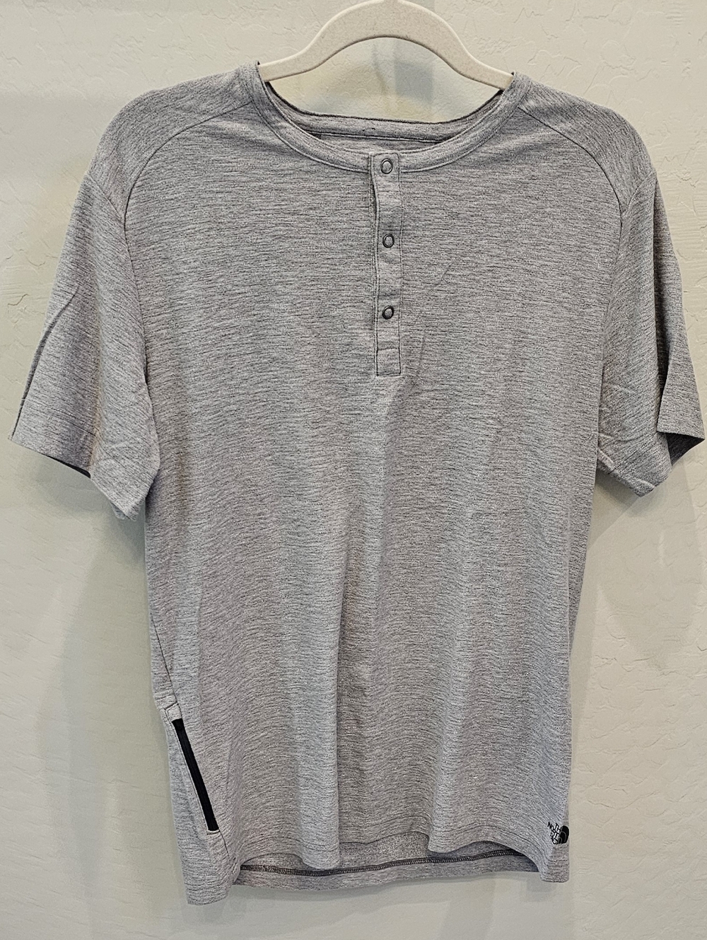 The North Face Heather Gray Short Sleeve Henley